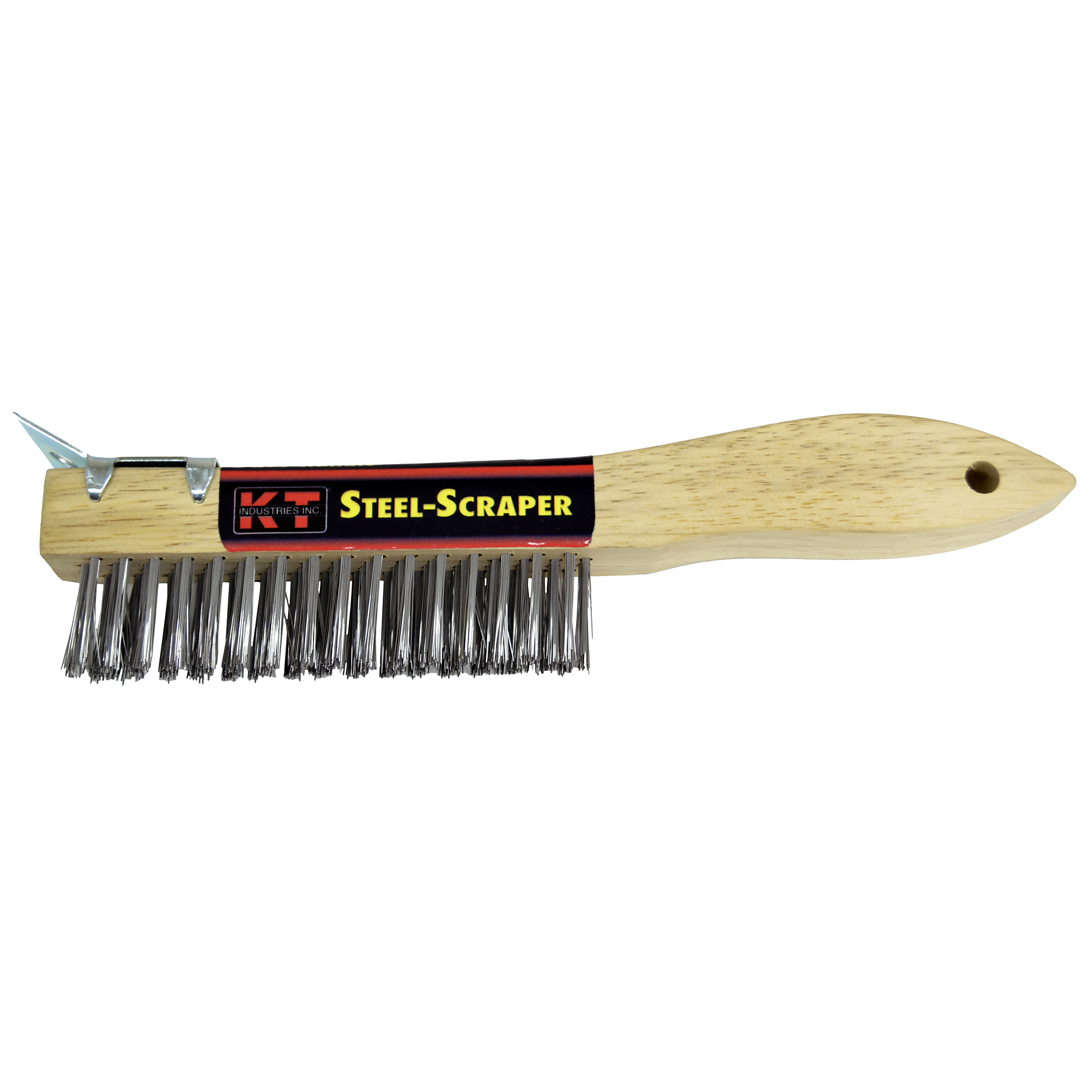 K-T Industries Shoe Handle Brush with Scraper — 10in. Length, Heavy Duty, Model# 5-2211